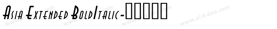 Asia Extended BoldItalic字体转换